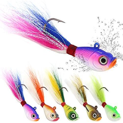 Bucktail Jigs 5-Piece Lure Kit