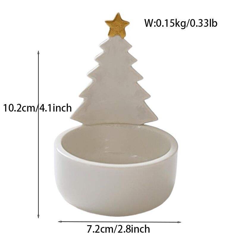 Yellow five-pointed star Christmas tree candlestick