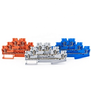 ST 2.5-3L 24-12AWG <strong>Spring</strong> Cage <strong>Connection</strong> Triple Level Three Layers Pluggable Wire 0.2-2.5mm <strong>Spring</strong> Din Rail <strong>Terminal</strong> <strong>Block</strong> - Product Image 3