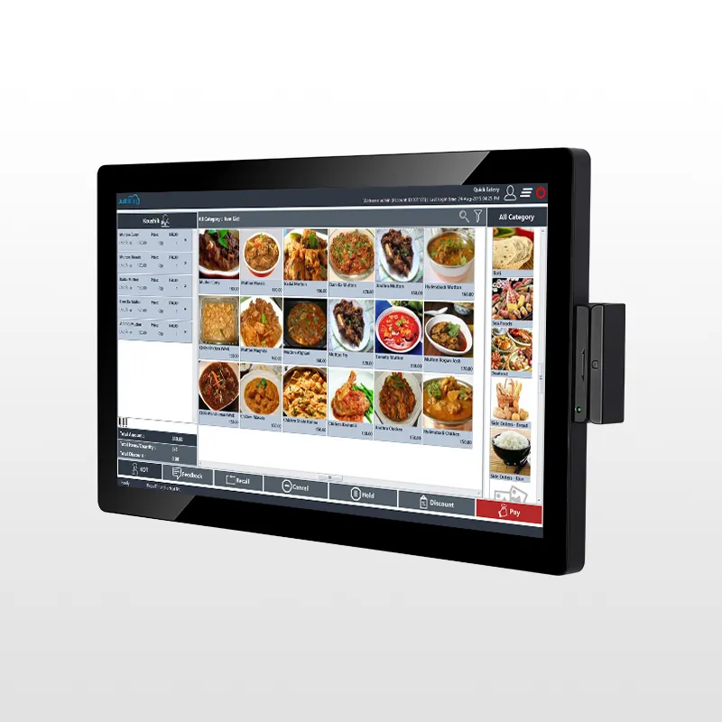 All in one pos windows touch 21.5 pollici montaggio a parete cucina KDS pos systems per caffetteria