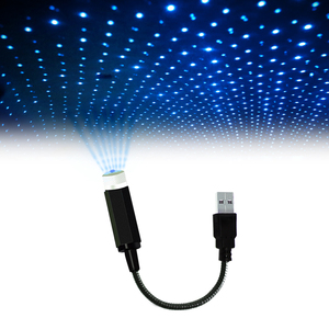 ไฟ LED ตกแต่งภายในรถยนต์,โปรเจคเตอร์ USB สีสันสดใสควบคุมด้วยเสียง RGB โคมไฟสร้างบรรยากาศดิสโก้ดีเจระบบไฟอัตโนมัติ - Product Image 1