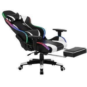 Прямая Продажа с фабрики гоночное вращающееся игровое кресло RGB динамики регулируемая высота складной массажный функция для использования в офисных компьютерных играх - Product Image 5