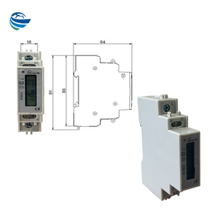 KWH 45-65Hz単相エネルギー消費メーター1パルス出力RS485MODBUS DINレール設置ホームオフィス用 - Product Image 5