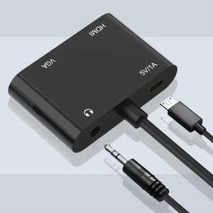 Convertidor VGA a HD MI + VGA, cable adaptador VGA a 2 en 1 con fuente de alimentación de audio, cable de conexión de alta definición - Product Image 2
