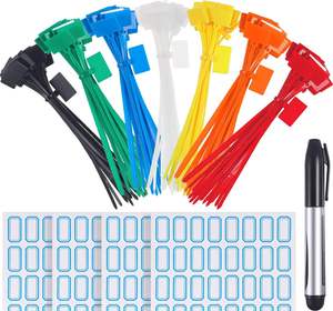 منتج من الأشرطة الحلقية ذات القفل الذاتي وصديقي للكابلات من النايلون مع ربطة عنق مع ملصق مزود بالطاقة والأسلاك وعلامة السوستة - Product Image 2