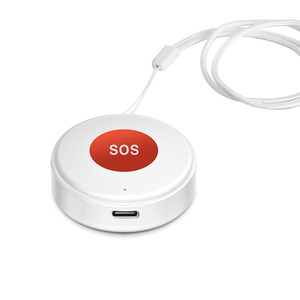 Button WiFi SOS with Neck <strong>String</strong> -Tuya Smart Life APP Compatible - Type-<strong>C</strong> USB - Rechargeable Battery - Product Image 6