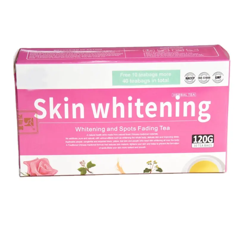 ODM OEM निर्माता त्वचा को गोरा करने वाली ब्राइटनिंग चाय त्वचा के दाग हटाती है हर्बल चाय निजी लेबल स्वस्थ त्वचा को नरम करने वाली