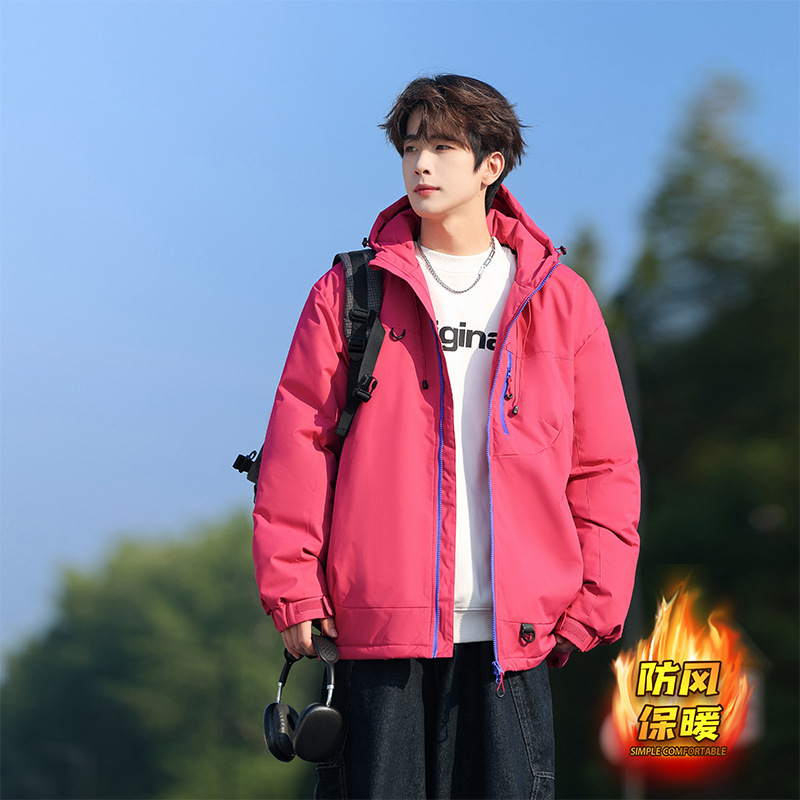 7870 cotton-padded coat - rose red