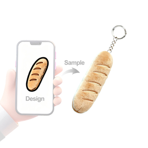 Oem/ODM kích thước của bạn tùy chỉnh gà chiên chân Keychain búp bê sang trọng Keychain với PP bông điền Unisex - Product Image 2