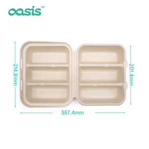 Tùy chỉnh dùng một lần <span class=keywords><strong>TACO</strong></span> chủ chất lượng tốt Takeaway phân hủy sinh học bao bì mía bã mía khay thức ăn <span class=keywords><strong>TACO</strong></span> hộp - Product Image 4