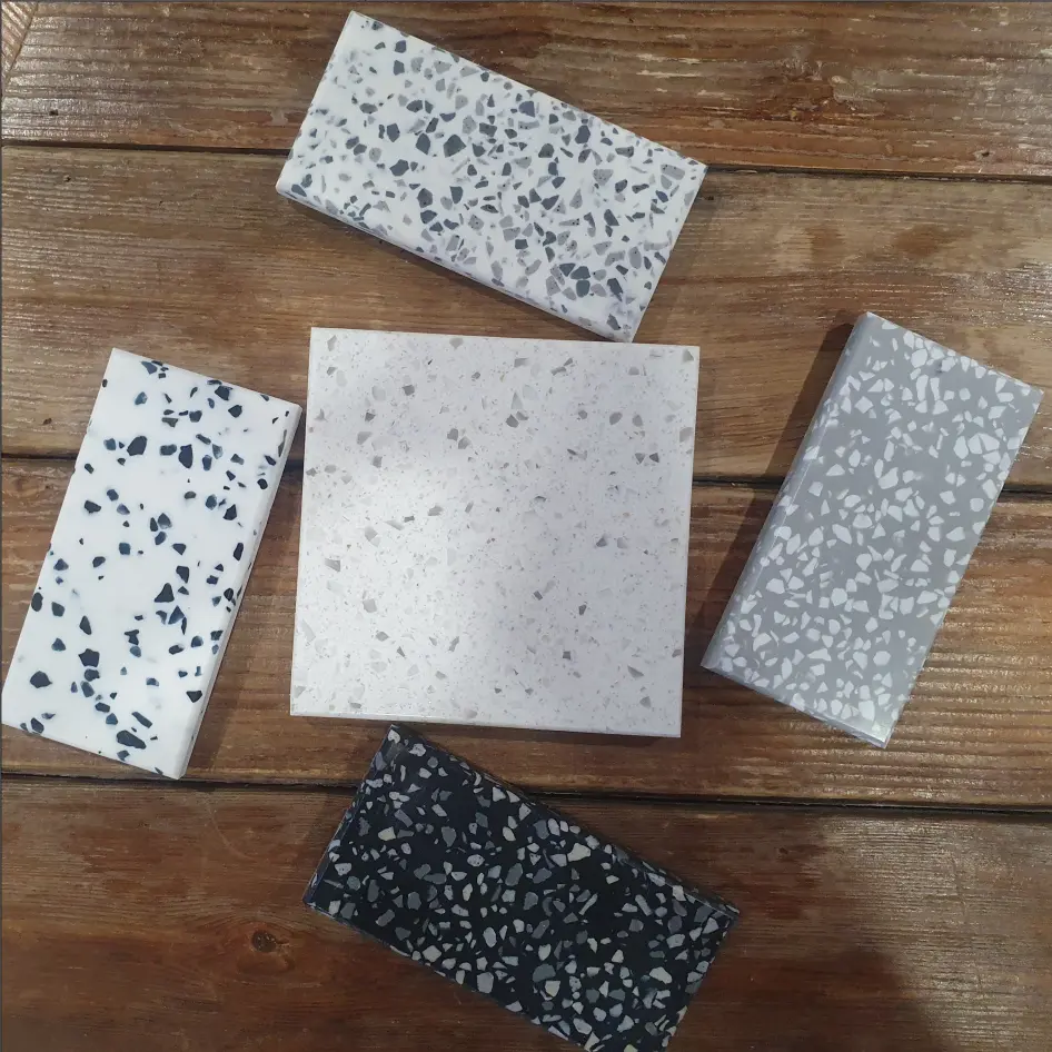 BYT lastra di superficie solida pietra artificiale nuovo Terrazzo colore marmo aspetto lastra di superficie solida acrilica corian