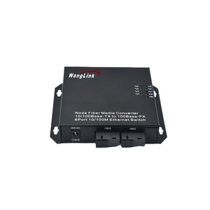 6 Port Media Converter with Plug-and-Play Ethernet Fiber Switch Supporting 100Base-T to 100Base-SX LX for <strong>Networking</strong> Solutions