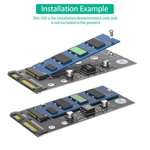 M.2 NGFF ถึง SATA การ์ดอะแดปเตอร์ B Key/B & M Key SSD Converter NGFF M2 ถึง 2.5 นิ้ว SATA III ไดรเวอร์ (ไม่ใช่สําหรับ M.2 NVME) - Product Image 5