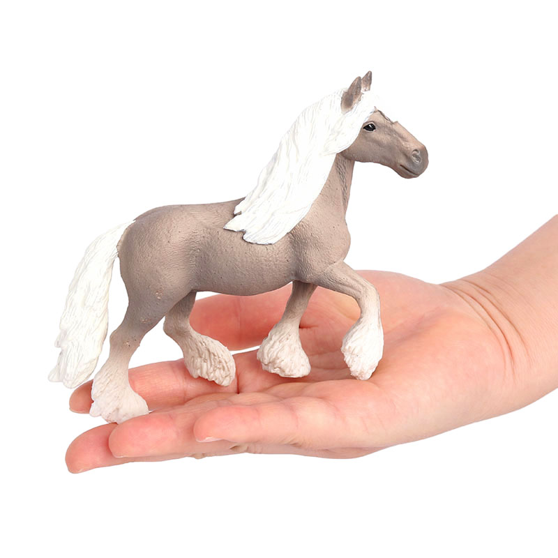 2930 Caballo yegua gris plateado con manchas