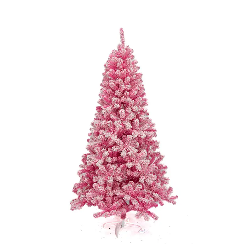 Большой складной ПВХ новогодний декор купить гигантский искусственный Рождественский Флокированный дерево для продажи