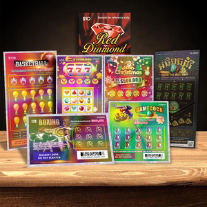 Custom Shape Die Cut Lottery Tickets Scratch Off Lottery Tickets Bulk with Multi Scratch Layer and QR <strong>Code</strong> <strong>Verification</strong> - Product Image 5