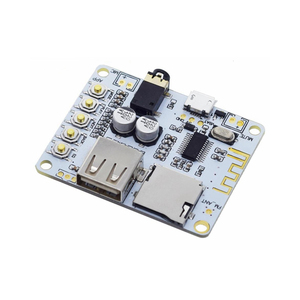 Amplificador de potencia Placa Bluetooth audio con tarjeta USB TF decodificación de audio antes de la salida de reproducción micrófono Electret