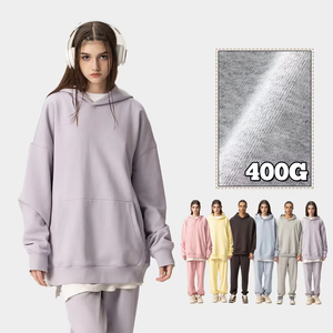 Мужская Толстовка Оверсайз с вышивкой, 500 Gsm, 100% хлопковый флисовый пуловер, толстовка унисекс, черные толстовки с вышивкой на заказ - Product Image 5