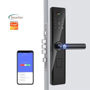 Smartier daire ev odası dijital şifre anahtarsız giriş Tuya App kontrol parmak izi biyometri güvenlik akıllı kapı kilidi - Product Image 1