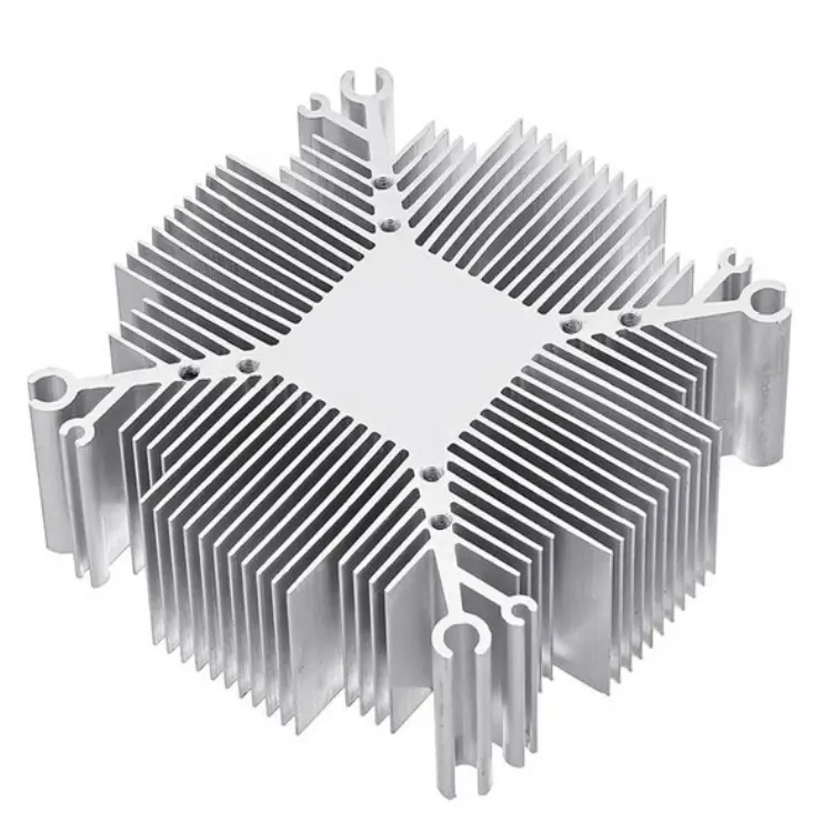 Perfiles de aluminio industrial anodizado Venta caliente Perfiles de aluminio extruido de radiador de dientes de alta densidad