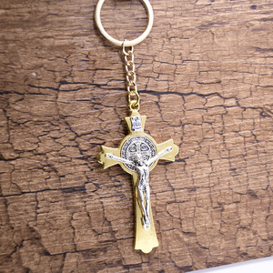 批发金属宗教钥匙扣十字基督教耶稣钥匙扣 - Product Image 4