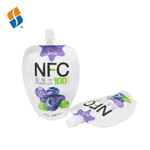 Feiao paketi özel baskı 150ml mat <span class=keywords><strong>al</strong></span>üminyum folyo plastik poşetler NFC meyve suyu ambalaj poşetleri sıvı emzik kese gıda sınıfı çanta