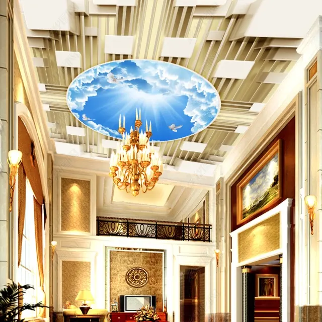 3d Behang Hotel Valse Plafond Goede Decor Dak Muurschildering Plafond Behang Ontwerp