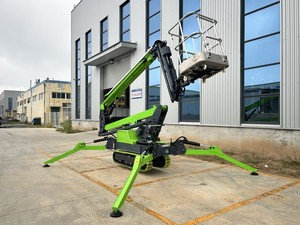 12M 14M 16M khớp nối towable Boom Lift Trailer gắn <span class=keywords><strong>Cherry</strong></span> <span class=keywords><strong>picker</strong></span> người đàn ông nâng cho bán - Product Image 5