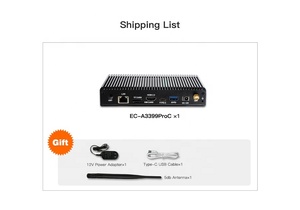EC-A3399ProC Six-Core 64-Bit Open Source Android Ubuntu Linux SDK Eingebettete industrielle Edge-Computing rk3399pro Mini-PC ohne Lüfter - Product Image 6