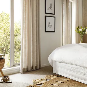 Natural Simplicity Sheer Drapery Fabric Linen-Look Linen Curtains for the <strong>Living</strong> Room <strong>Window</strong> - Product Image 6