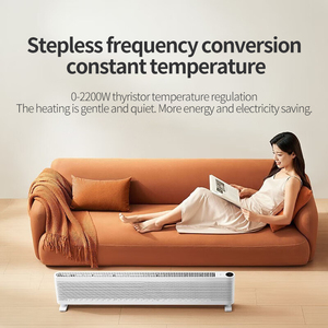 Xiaomi Mijia Placa base de grafeno Calentador eléctrico 7 cm Versión ultrafina 2200W Calefacción por convección Mijia App Control TJXDNQ03LX