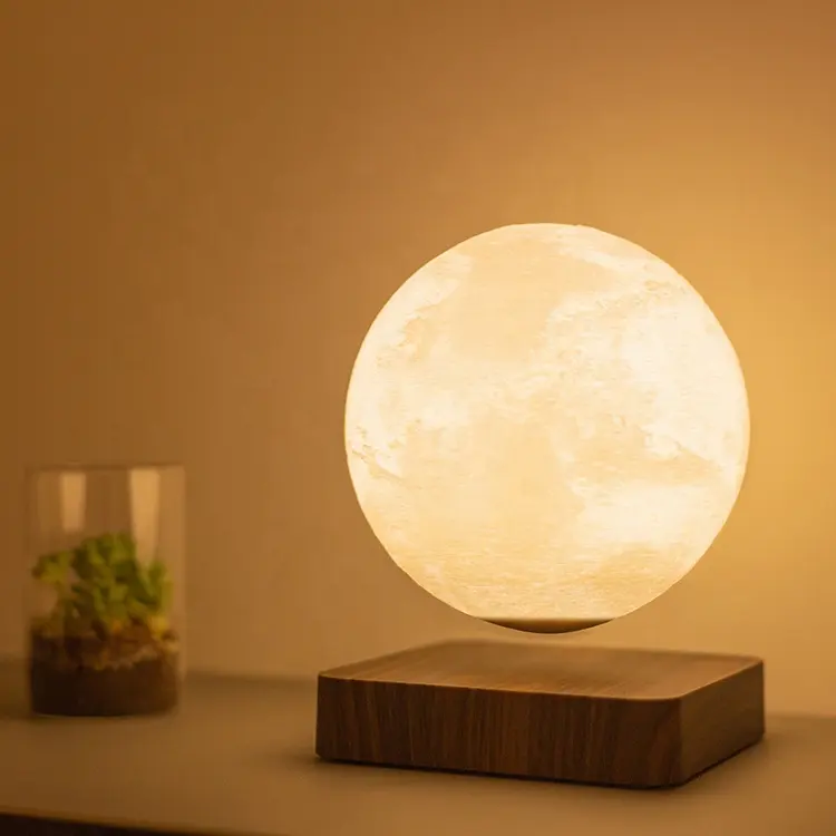 Lámpara de mesa para decoración de muebles de oficina, luminaria única, cálida, de levitación magnética, flotante, Mars, para el hogar