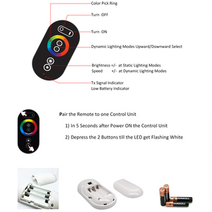 Controlador de tira de luz LED 12V 30A CE tira de luz RGB COB de alta potencia 24V serie táctil controlador LED de Control remoto RF inalámbrico - Product Image 6