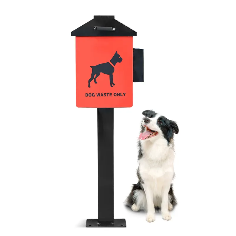 フリップリッド付き屋外ペットゴミ箱カスタムストリート犬ゴミ箱可動式ディスペンサーバッグゴミ箱
