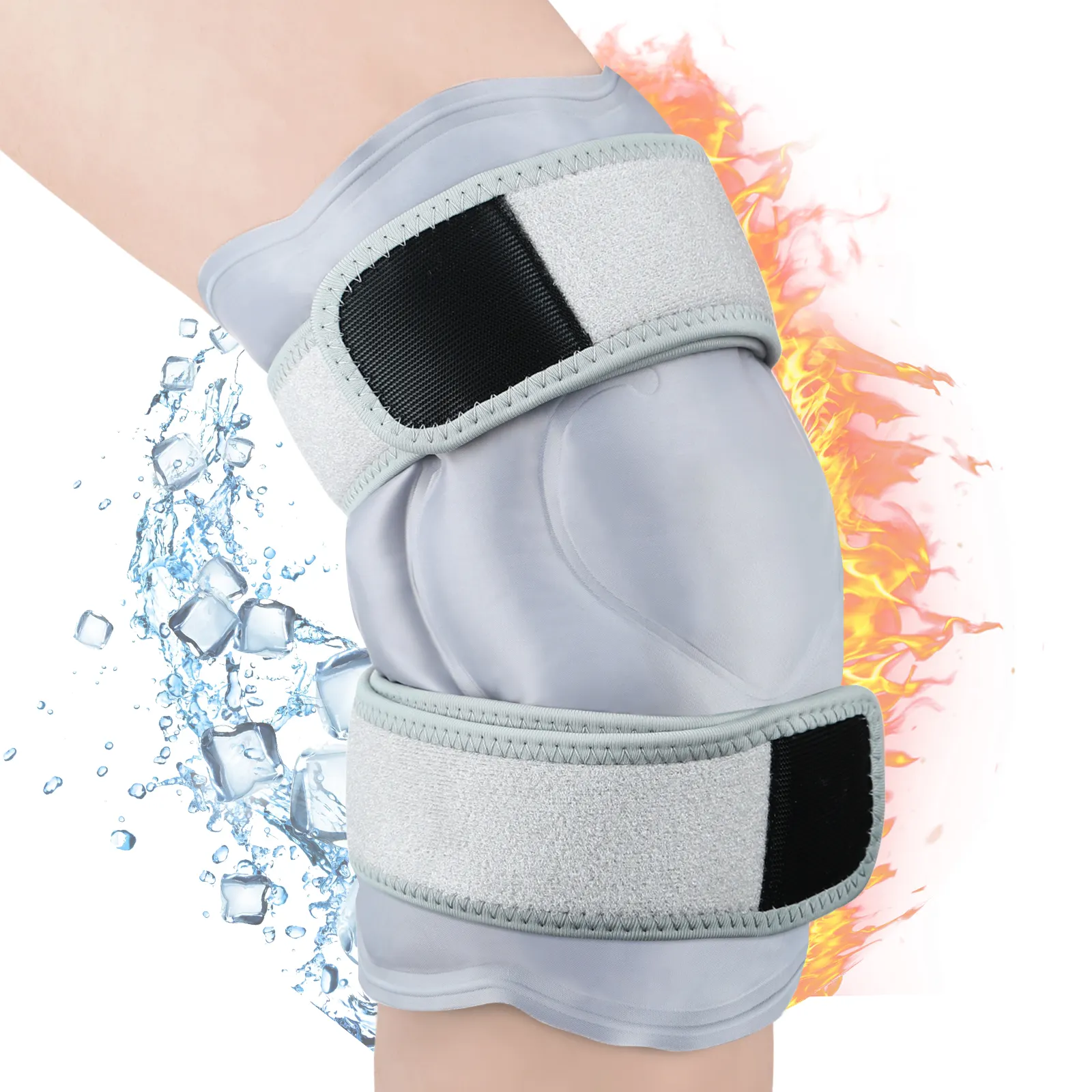 Impacco di ghiaccio riutilizzabile per microonde con impacco caldo e freddo per alleviare il dolore al ginocchio