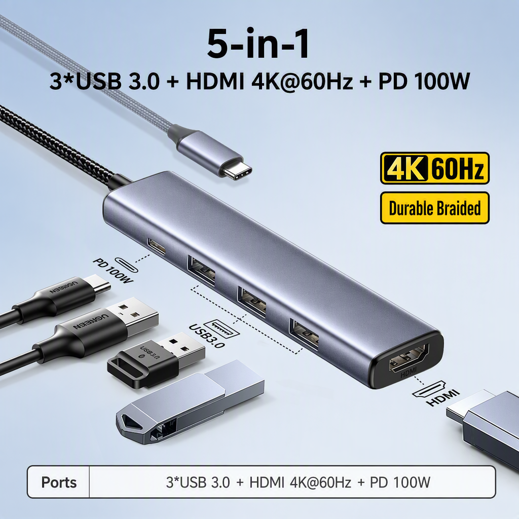 Hub Pro 5-en-1 4K@60Hz (Premium)