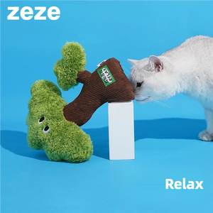 Juguete de hierba gatera sostenible moderno para gatos, divertido gato de peluche para masticar, juguetes resistentes a mordeduras de pino chirriante, hierba gatera para entretenimiento de mascotas - Product Image 2