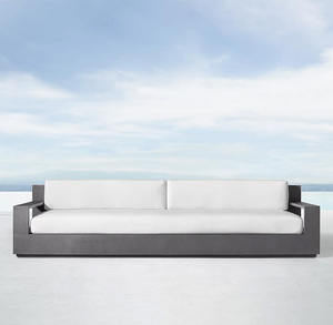 أثاث حدائق خارجي أريكة خارجية للفنادق بإطار من الألومنيوم مجموعة أرائك مريحة - Product Image 3