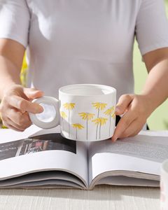 Wholesale Cute Japanese Girl Ceramic <strong>Cup</strong> Coffee Milk Tea Mugs 400ml Flower Ceramics <strong>Lovely</strong> Flower <strong>Cup</strong> for Girls - Product Image 3