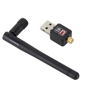 WiFiワイヤレスネットワークカードUSB2.0150M 802.11 b/g/nラップトップPCミニWi-fiドングル用の回転可能なアンテナ付きLANアダプター