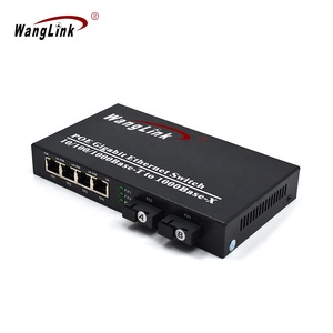 Wanglink สวิตช์ POE เครือข่าย2FO 4RJ45 1.25G 48V,พร้อมไฟเบอร์2SC + พอร์ต10/100/1000Mbps 4พอร์ต IEEE 802.3 Af/At กล้อง IP อีเธอร์เน็ต - Product Image 2