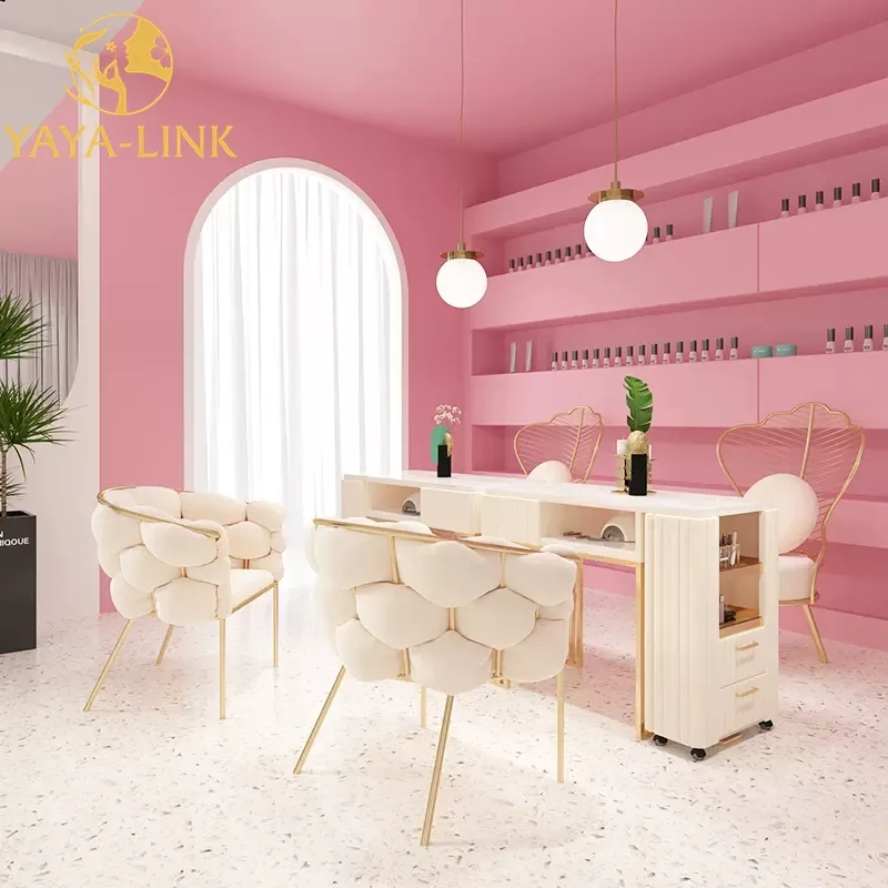Moderne tragbare rosa tech-Nageltisch Möbel Salon Kunst Maniküre Nageltische