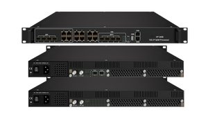 Modulador 10G IP a 64 QAM 4 SFP + 10GE entrada 64 QAM procesador de salida dos fuentes de alimentación para sistema dvbc