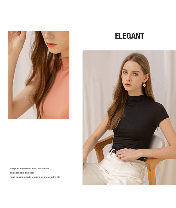 New Fashion Women's O-neck Short Sleeve European and American Compression In Stock for Tops