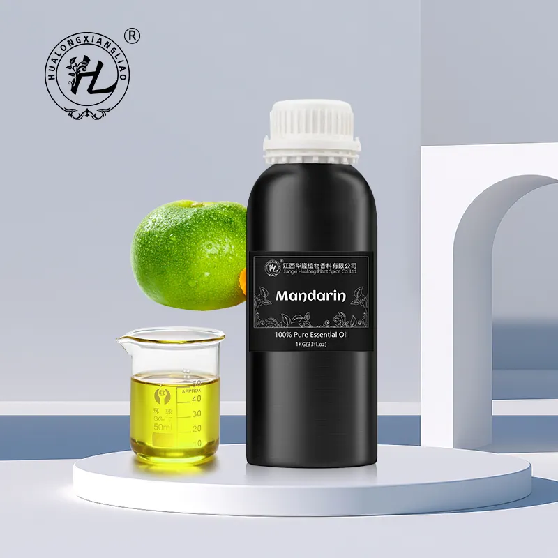 HL oli di agrumi biologici fornitore sfuso, all'ingrosso 1Kg verde mandarino olio essenziale per la cura della pelle 100% puro naturale
