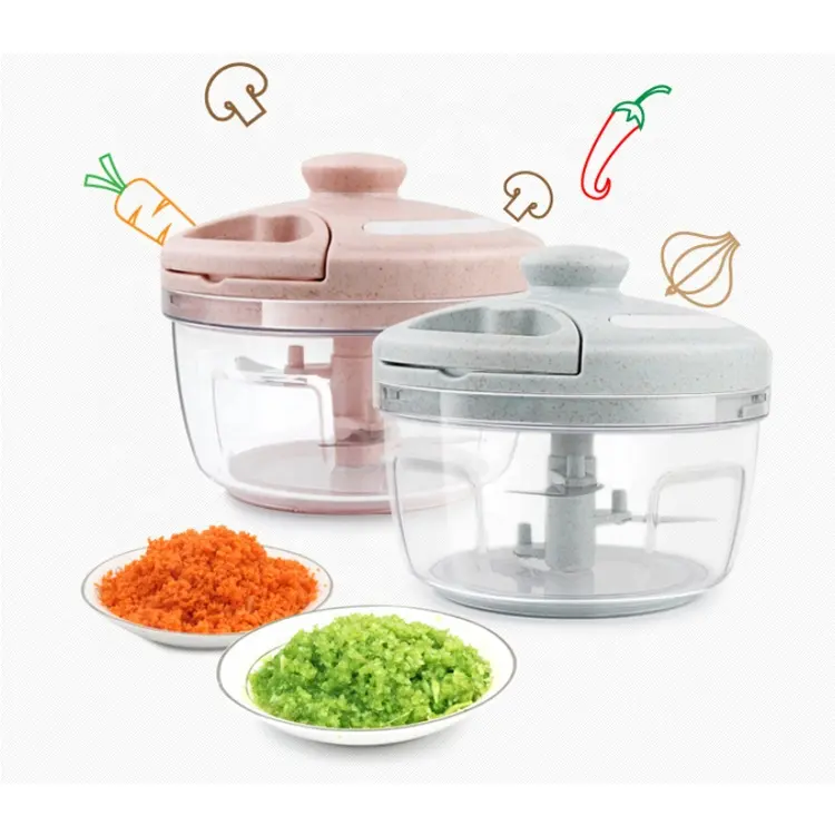 Multi-functional Manual Pull On The Rope Rotating Vegetable Cutter/ Mini Hand Pulling vegetable Fruit Cutting Chopper