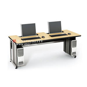 EVERPRETTY Popular <strong>Design</strong> Wooden Top Metal Frame School <strong>Laboratory</strong> Furniture <strong>Computer</strong> <strong>Table</strong> <strong>for</strong> Single Students with CPU Holder - Product Image 2
