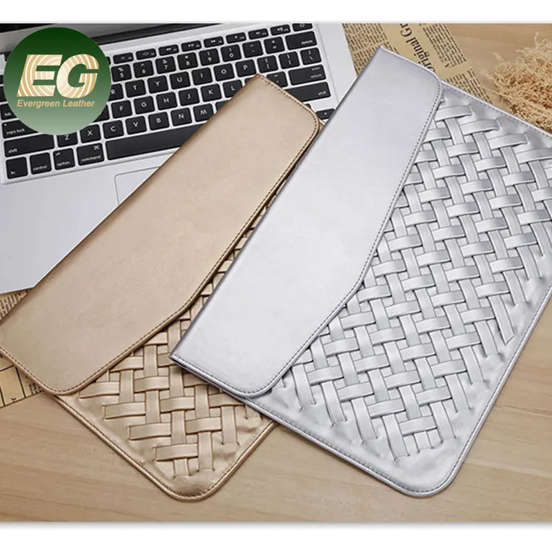 Vente en gros fabrication Sh2030 pour housse de tablette pochette personnalisée pochette de luxe personnalisée iPad PRO ordinateur étui pour ordinateur portable tissé en cuir Pu