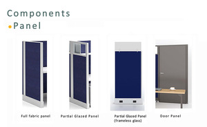 Sistema de panel de cubículo de partición modular para estación de trabajo de pie Mesa inteligente de escritorio de computadora ajustable en altura - Product Image 3
