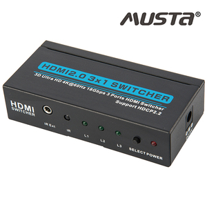 Características de color profundo y 3D 4K para conmutador HDMI 3 entradas 1 salida con control remoto IR 3 puertos para conmutador HDMI 3X1 - Product Image 4